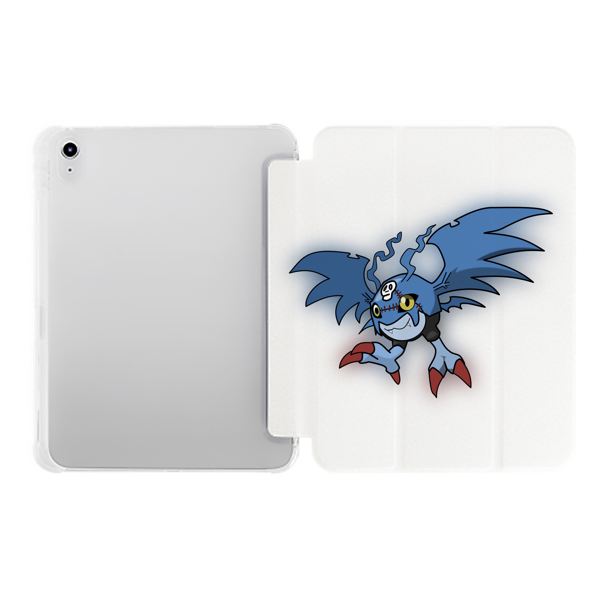 （画像用） Digimon デジタルモンスター/デジモン IPad ケース ペン収納付き 三つ折りスタンド PUレザー×シリコン 対応機種9.5/10.5/10.9インチ
